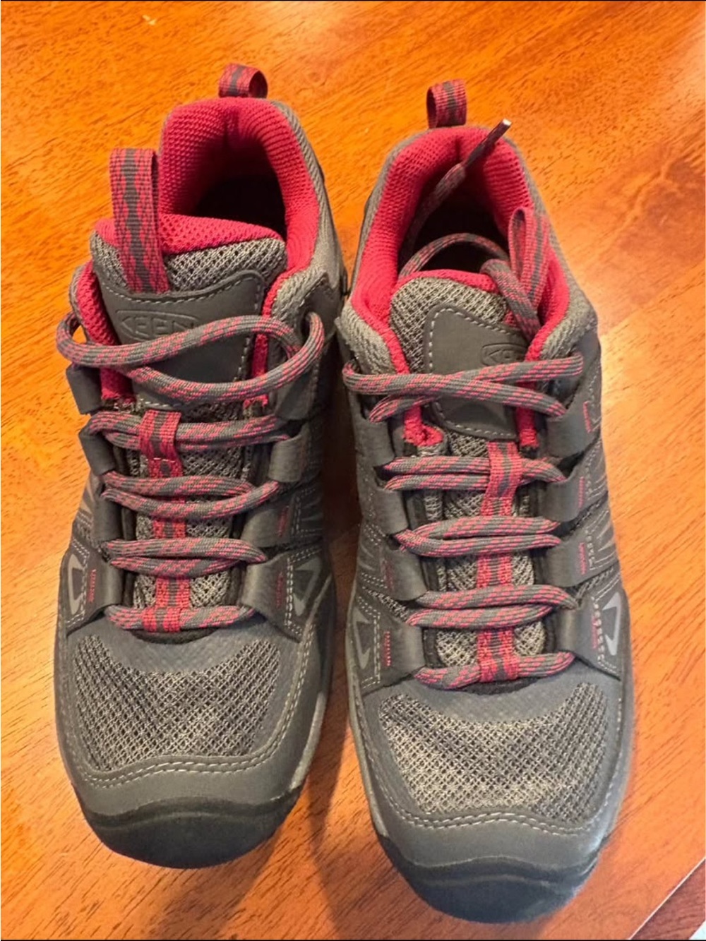 Keen Gray and Pink Women's Trail Sneakers